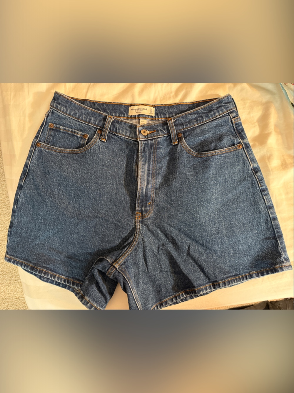 Abercrombie & Fitch Blue Denim Boyfriend Shorts